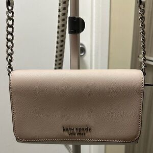 kate spade Blush Pink Saffiano Crossbody Wallet